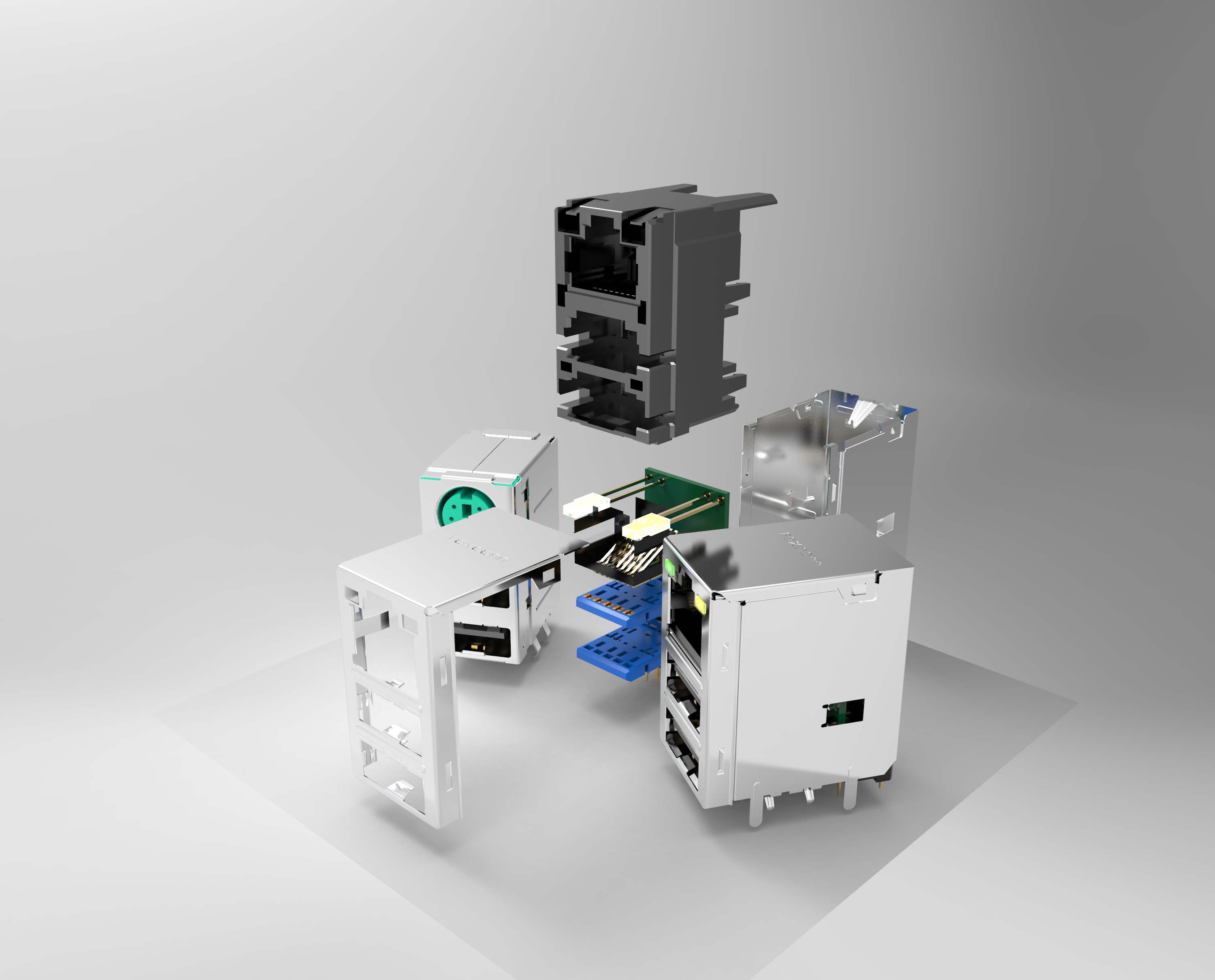 带PS2-局域网的双USB2.0-USB3.0